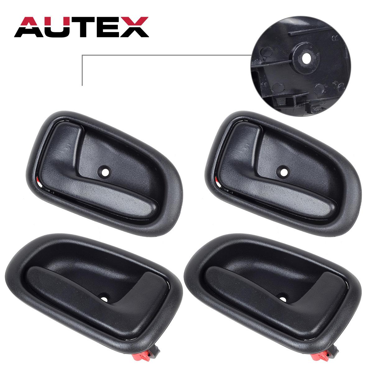 fits Toyota Inside Interior Door Handle Front Rear Left Right Black Chrome 4pcs