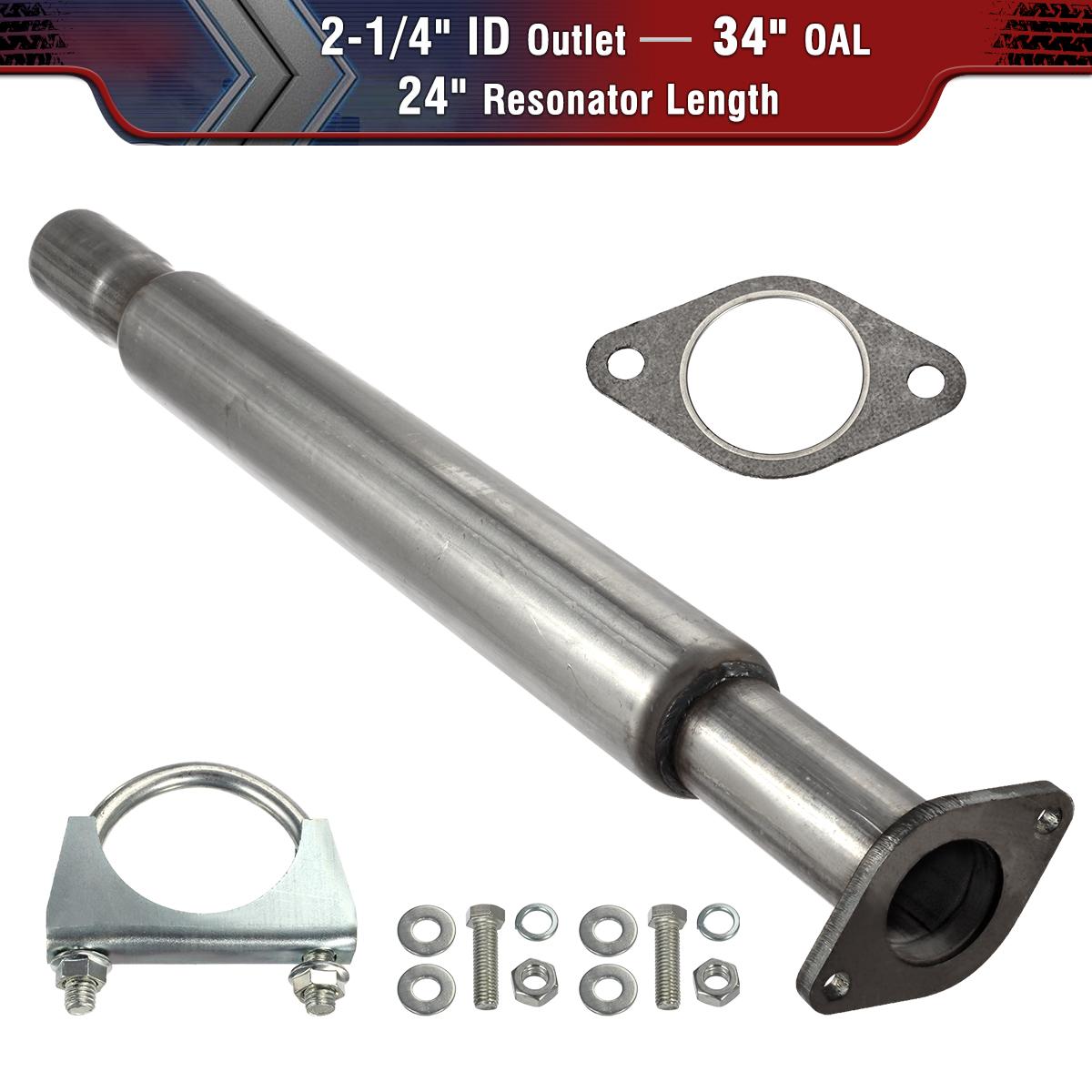 2.25/" Inlet Braided Stainless Steel Exhaust Flange Repair Flex Pipe Kit w//Gasket