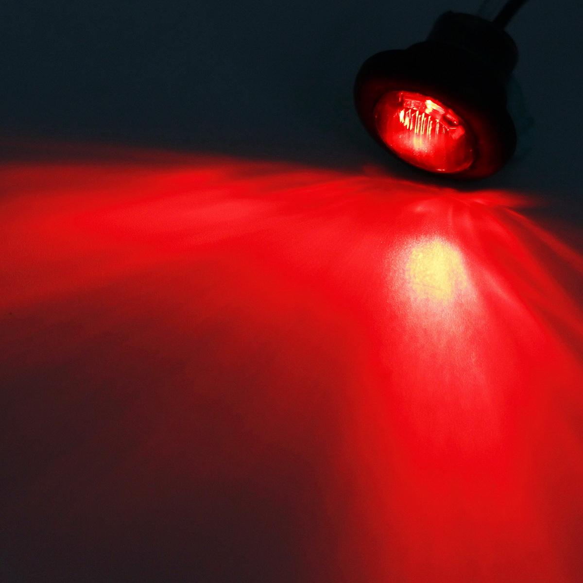 70x Amber 40x Red Trailer 3 4 U0026quot Round Led Light Marker