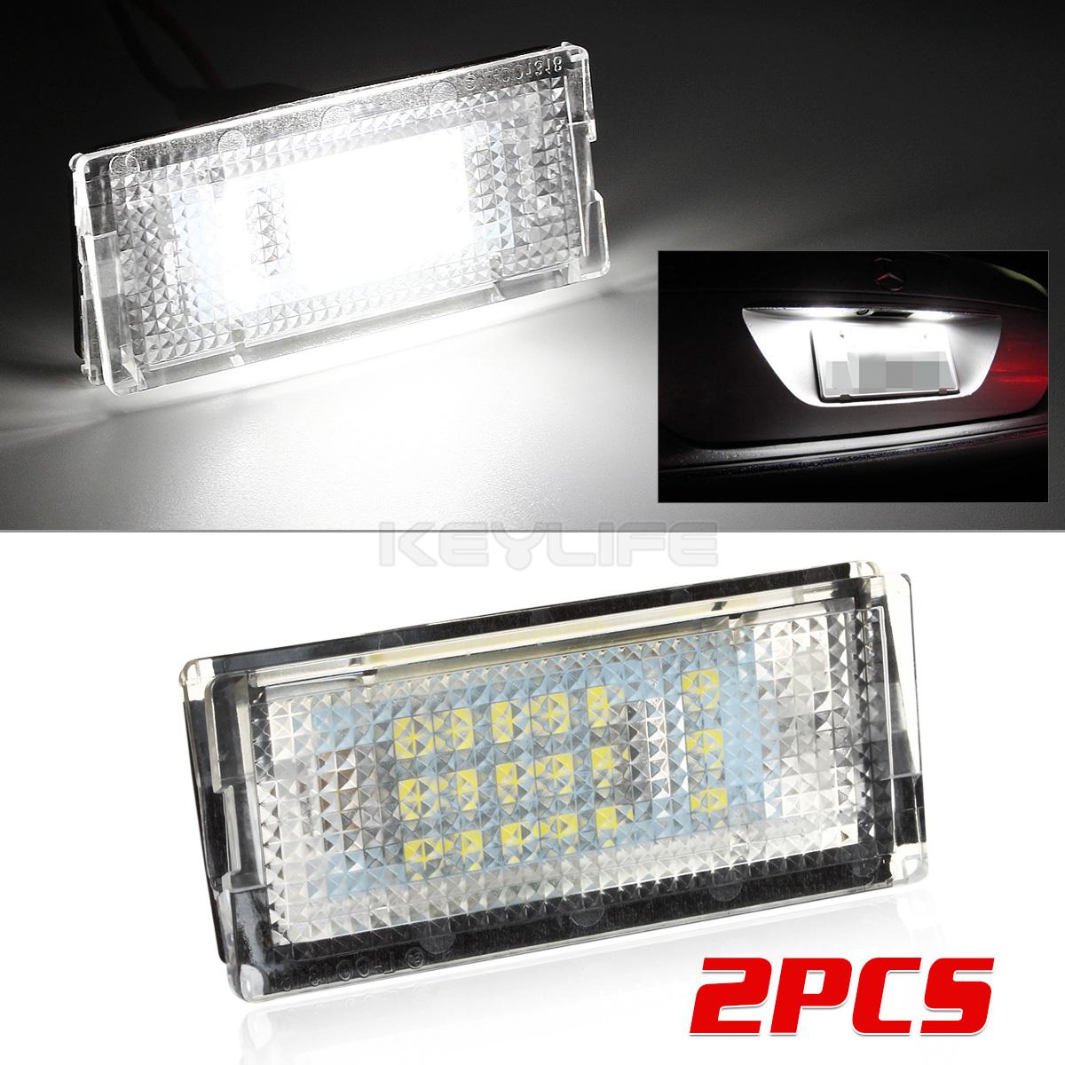 2pcs White LED License Plate Lights Lamps Set for BMW 3 Series E46 4D
