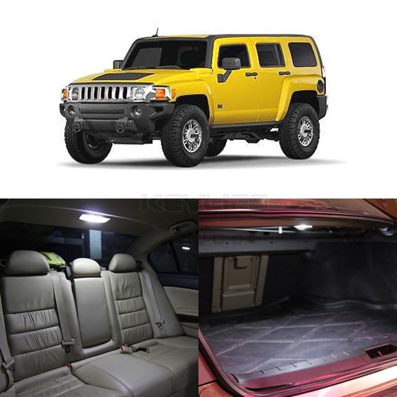14x White Led Footwell Map Interior Package For Hummer H3