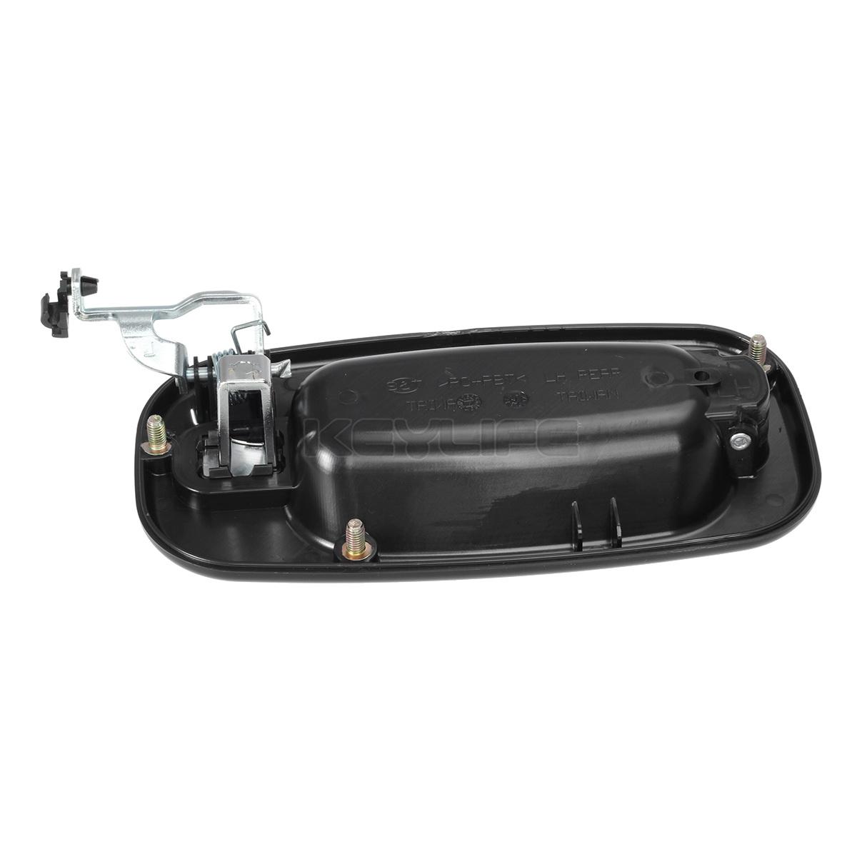 Exterior Rear Chrome Black Housing Door Handle for 03-06 Escalade ESV Left Side