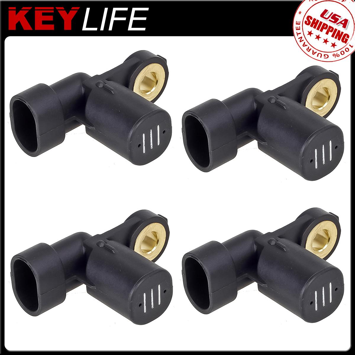 4pcs ABS Speed Sensor Front & Rear for Jaguar Xj8 XJR Vanden Plas for