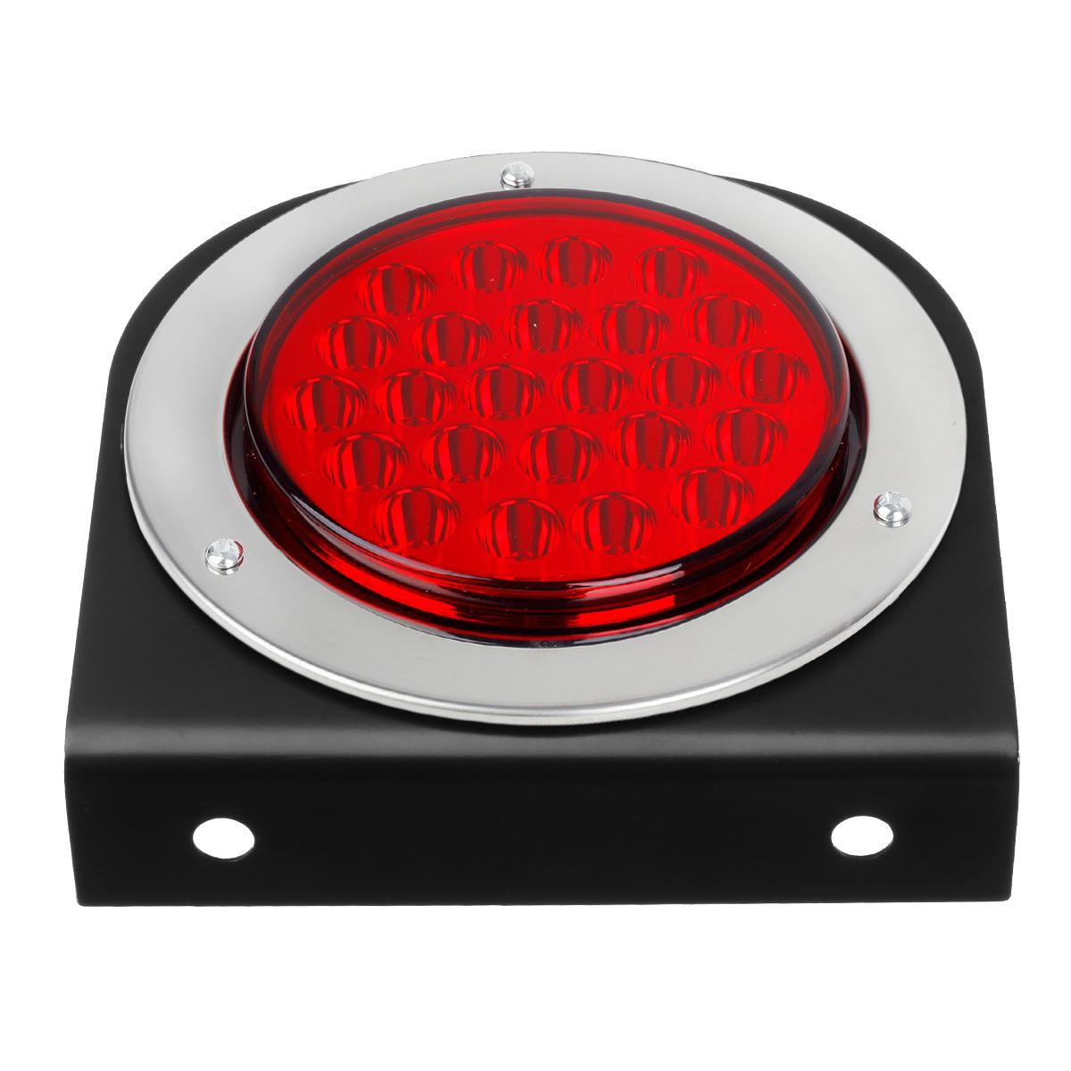 2x Red 4 U0026quot 24 Led Car Truck Trailer Stop Turn Tail Lights W