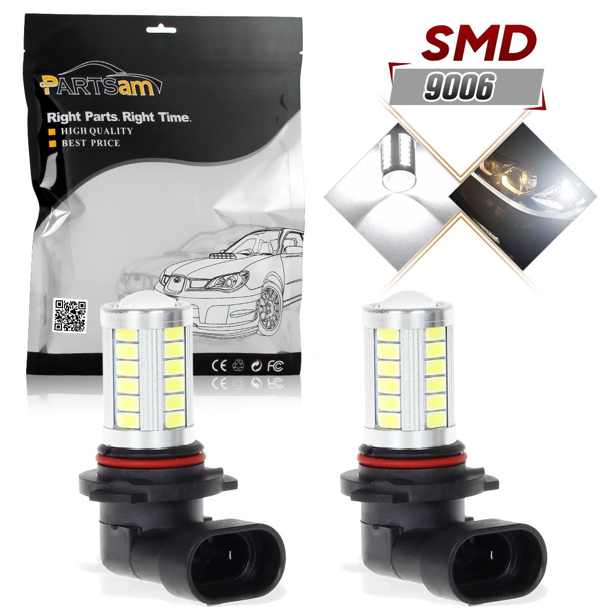 2x 18SMD H10 9005 Car LED Fog Tail Driving HeadLight Lamp Bulb Super White 6000k