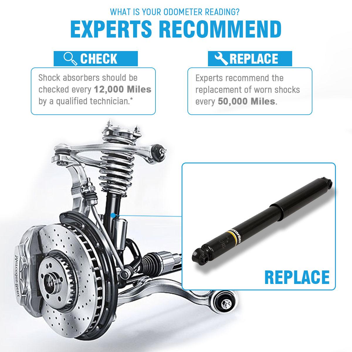 Rear Set Shocks Struts For 1980-1997 FORD F-350 344078, New, Warranty
