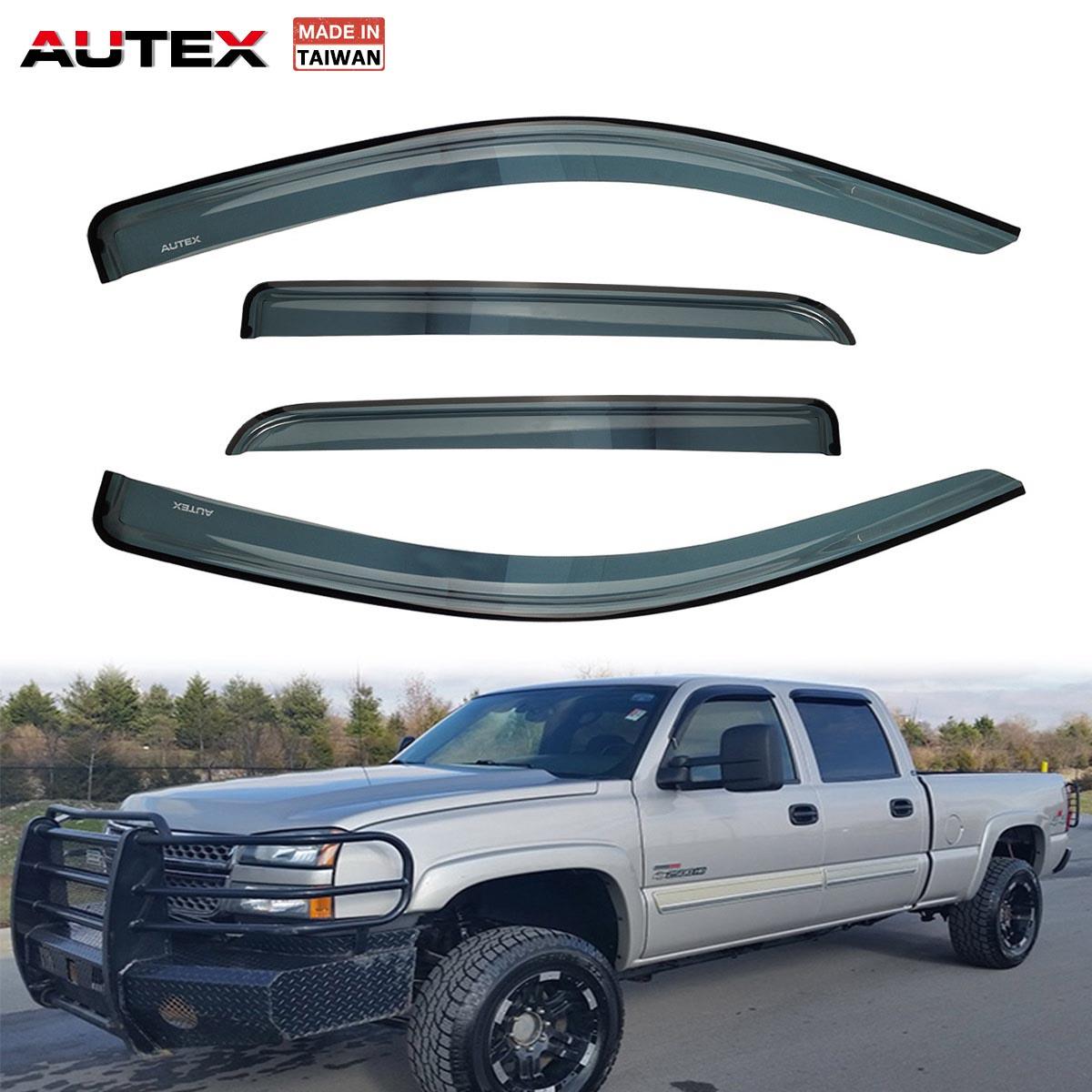 1415 Chevy Silverado 1500 Double Cab Window Visor Smoke Shade Wind