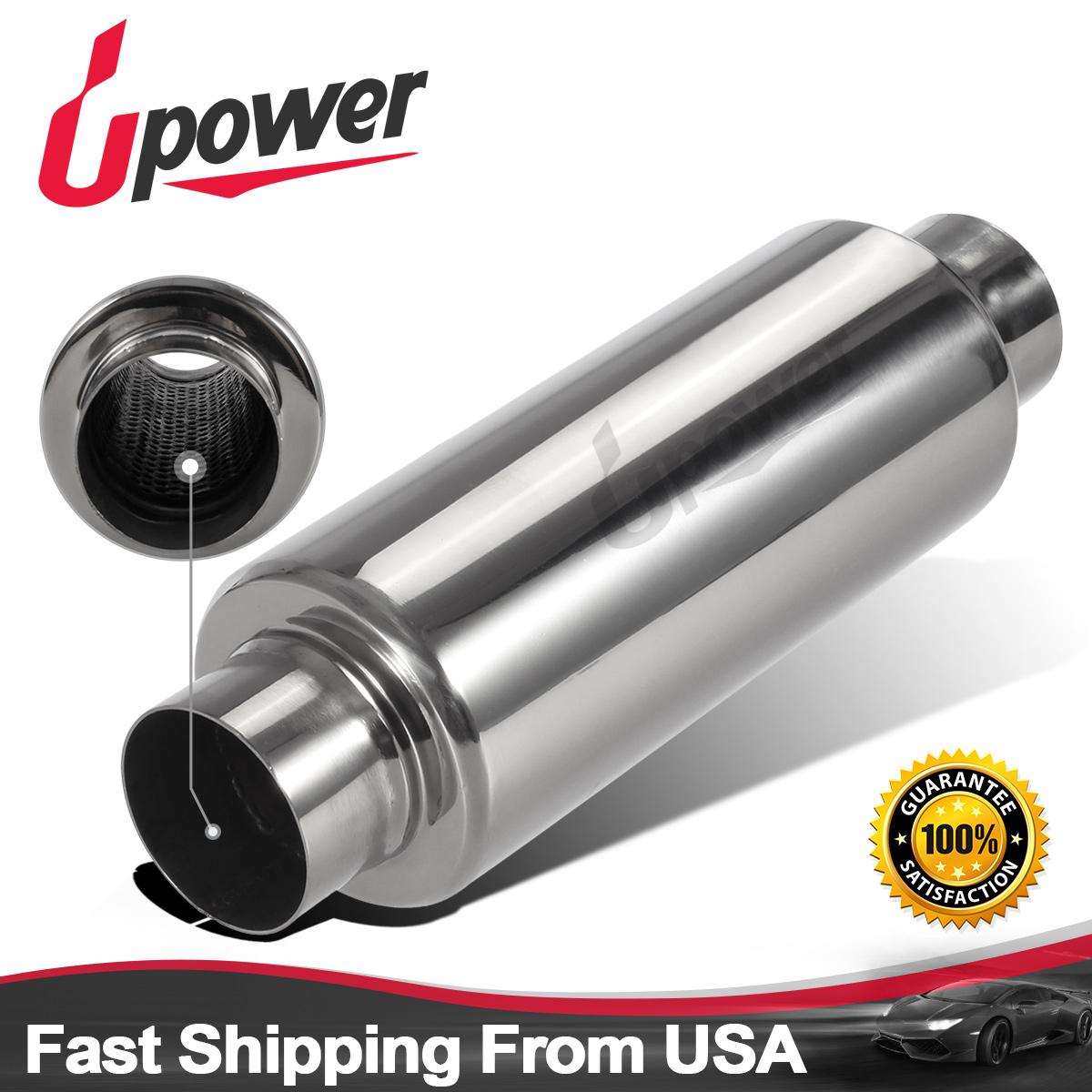 Jones Exhaust Turbine Muffler 2.5/" Resonator 304 Stainless Steel