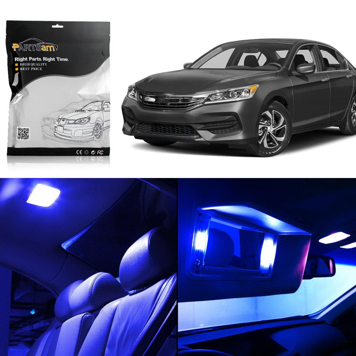 Details About 8x Interior Lights Package Blue Led Bulbs For Honda Accord 2003 12 Sedan Coupe