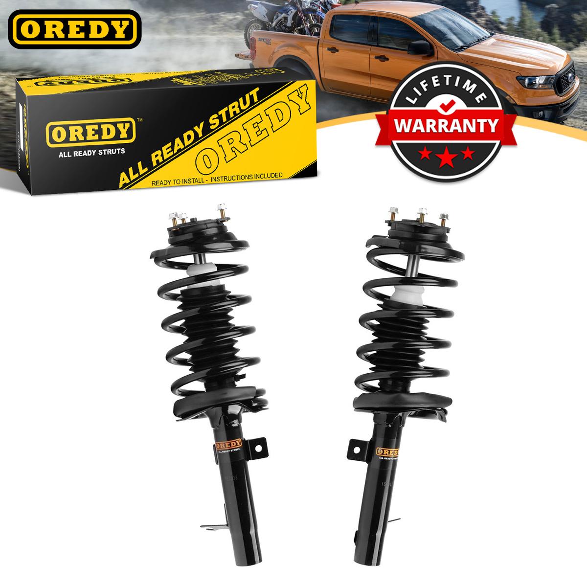 Front Pair 2 Pieces Complete Struts Assembly Shock Coil Spring Assembly Kit 171504 171505 G56945 G56944 Fits for 2000 2001 2002 2003 2004 2005 Ford Focus