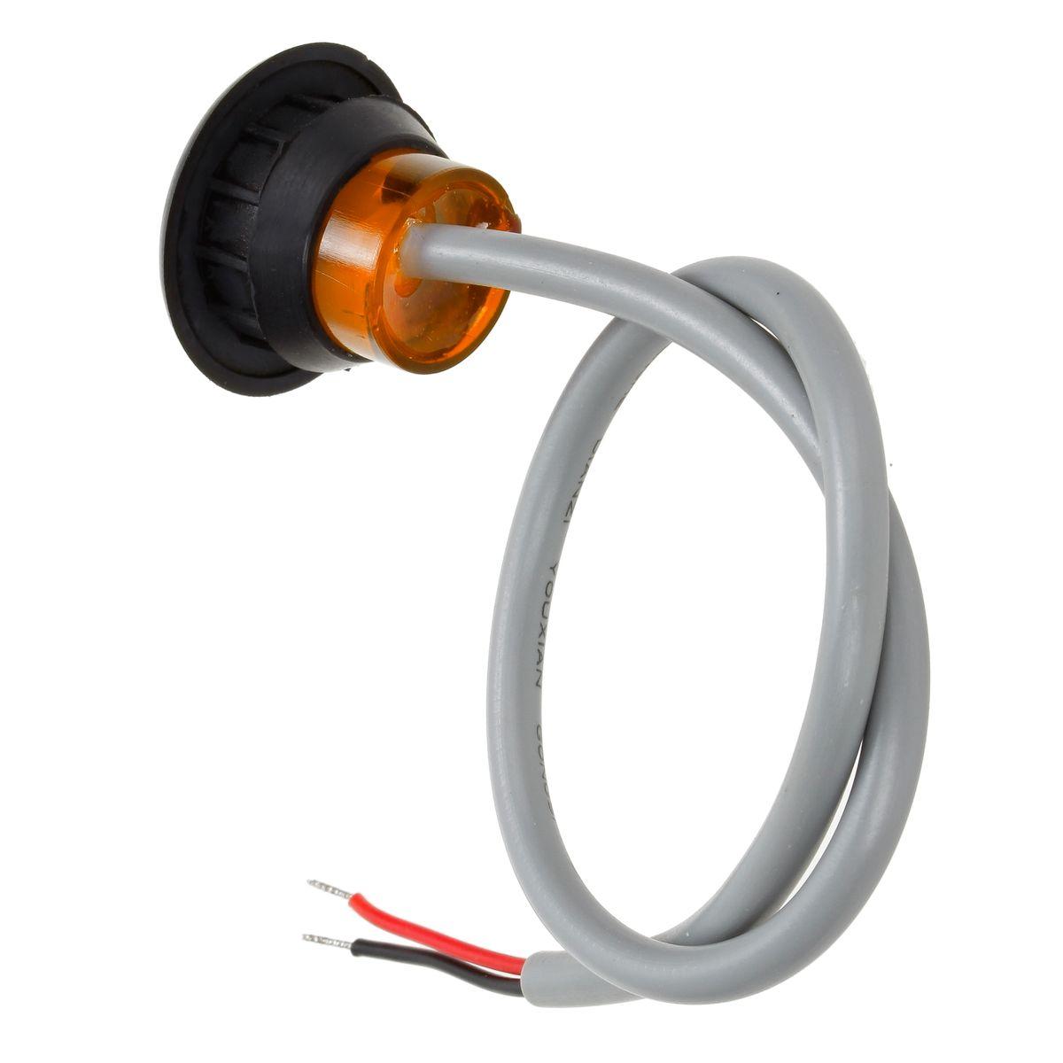 20x 3 4 U0026quot Round Red Amber 12v Clearance Marker Light