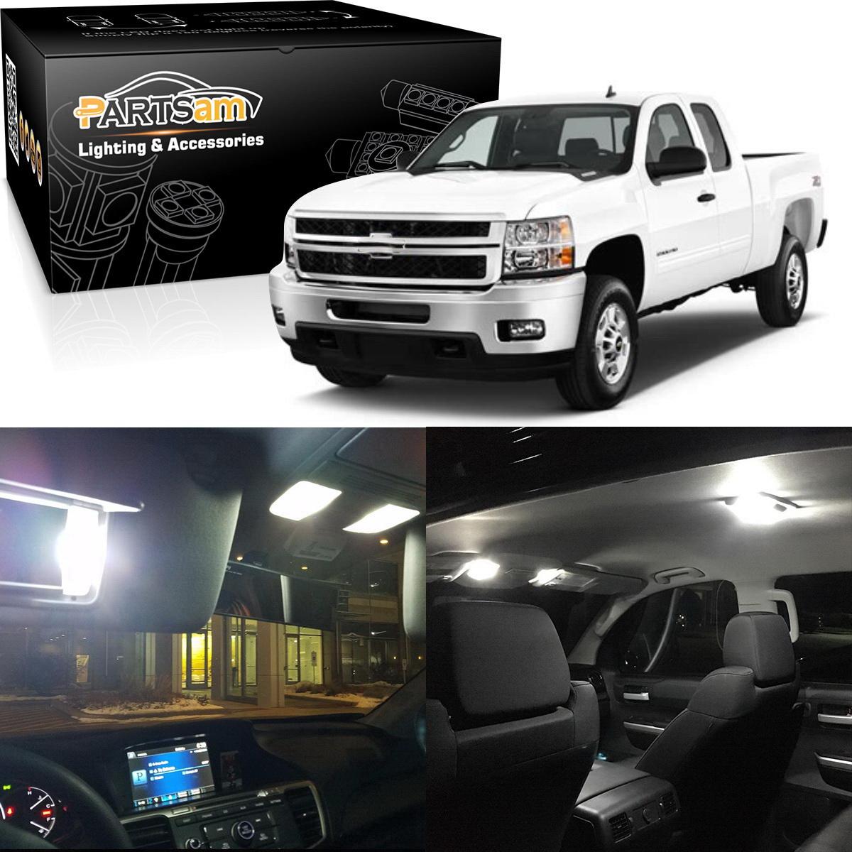 Details About 12xbright White Interior Led Light Package Kit For Chevrolet Silverado 07 13 Map