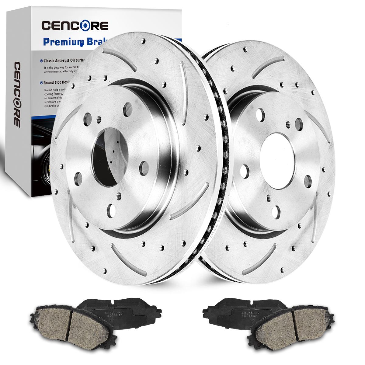 RAV4 F+R Rotors 4 OEM Replacement GreatLife Premium Disc Brake Rotors
