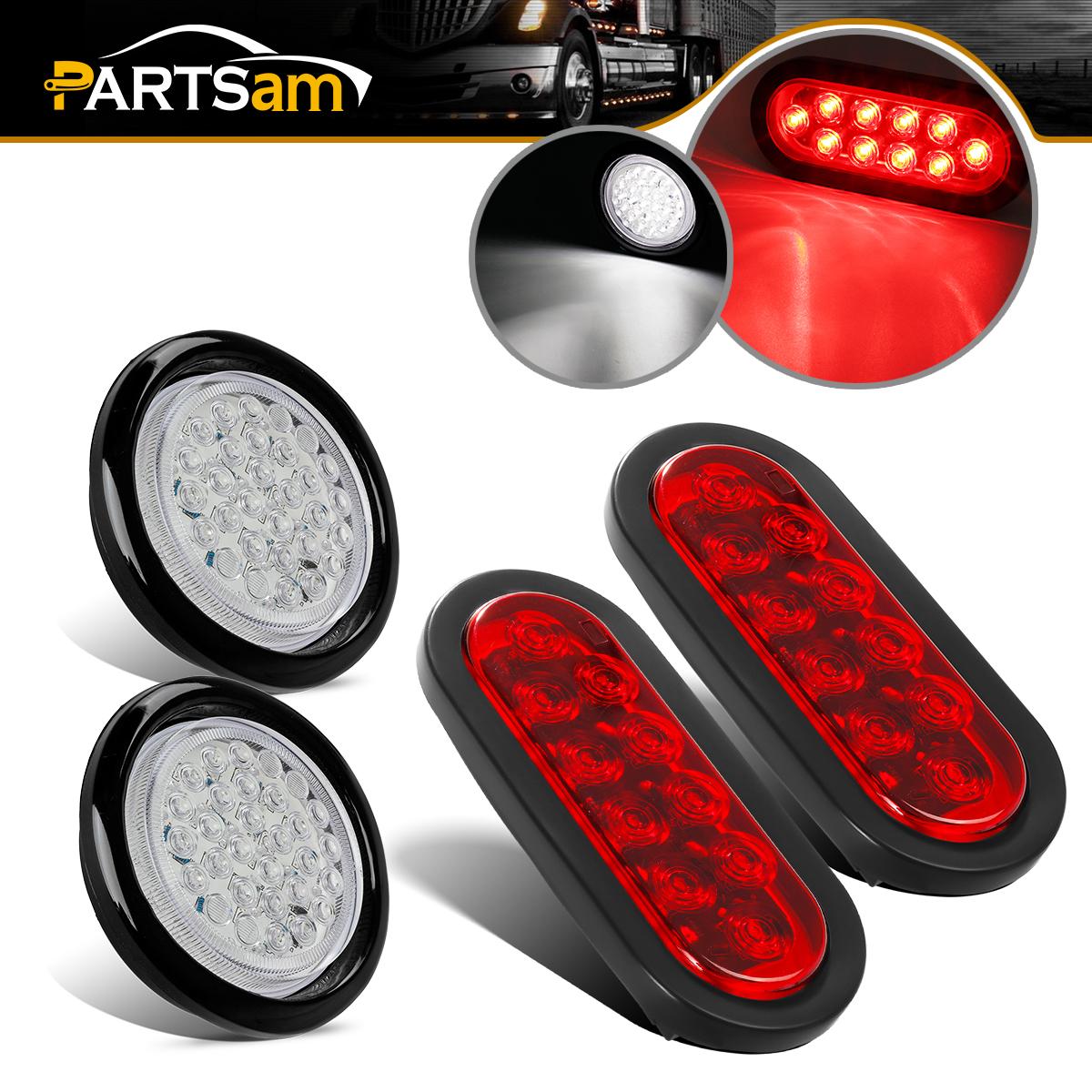 For Truck Boat 6 U0026quot Inch Oval 4 U0026quot Round Stop Turn Tail Brake